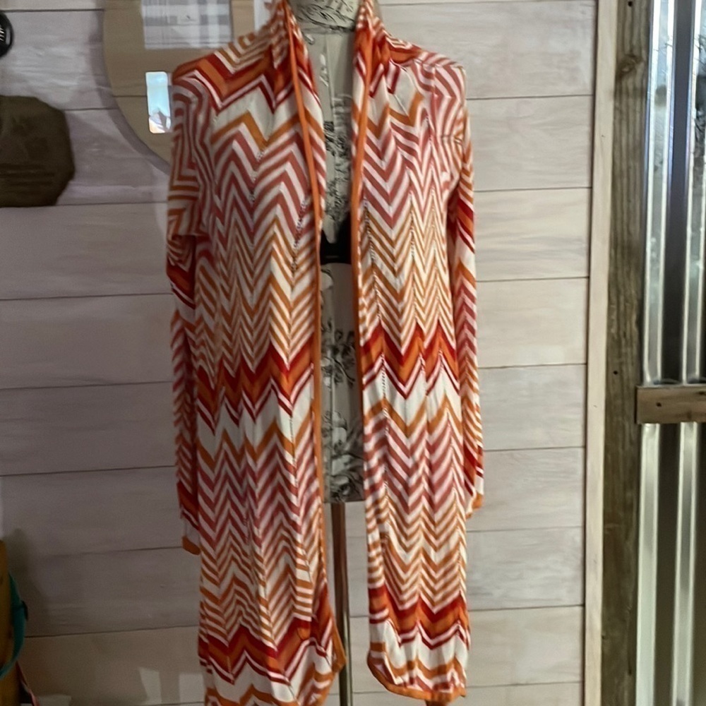BCBG Maxazria Orange Cardigan M